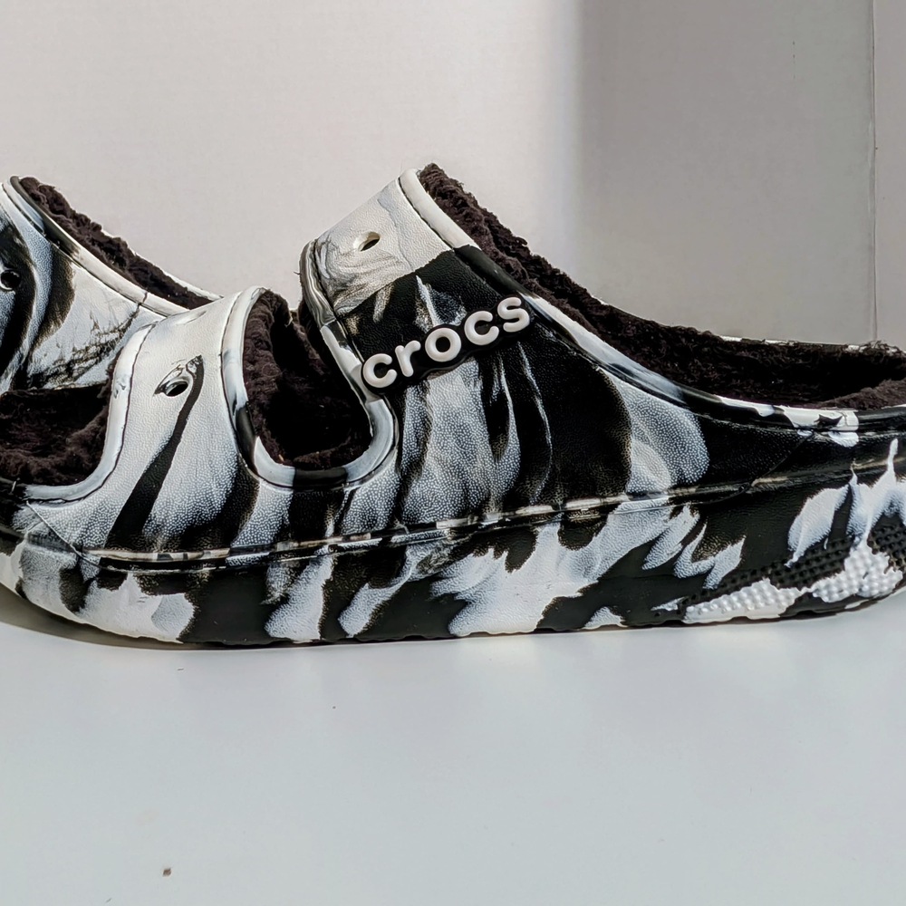 Crocs Classic Cozzzy Marbled Sandals Unisex Mens Size 8 And Women's Size 10